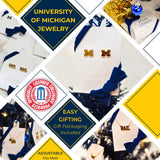 Michigan Earring Studs 18K Gold Finish