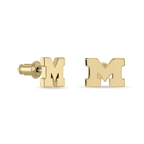 Michigan Earring Studs 18K Gold Finish