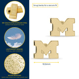 Michigan Earring Studs 18K Gold Finish