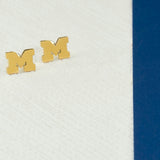 Michigan Earring Studs 18K Gold Finish