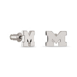 Michigan Stud Earrings Block M Stainless Steel