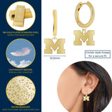 Michigan Earring Huggie Hoops 18K Gold Finish