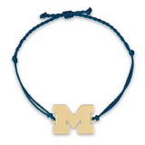 Michigan Bracelet Block M Blue Cord