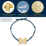 Michigan Bracelet Block M Blue Cord