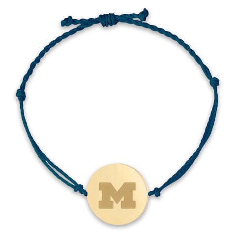 Michigan Logo Charm Coin Bracelet