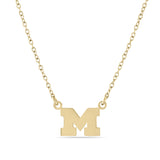 Michigan Wolverines Necklace Block M