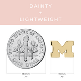 Michigan Wolverines Necklace Block M