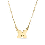 Michigan Wolverines Necklace Block M