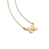 Michigan Wolverines Necklace Block M