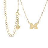 Michigan Wolverines Necklace Block M