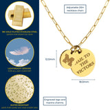 University of Michigan Charm Necklace Paperclip Chain