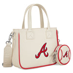 MLB Atlanta Braves Team Tote/Crossbody with Baseball Coin Pouch