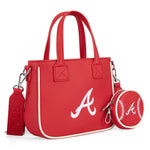 MLB Atlanta Braves Team Tote/Crossbody with Baseball Coin Pouch