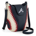 MLB Atlanta Braves Team Baseball Stitch Crossbody -Blue