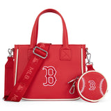 MLB Boston Red Sox Team Tote/Crossbody with Baseball Coin Pouch