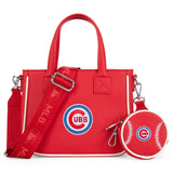 MLB Chicago Cubs Team Tote/Crossbody with Baseball Coin Pouch