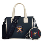 MLB Houston Astros Team Tote/Crossbody with Baseball Coin Pouch