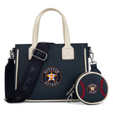 MLB Houston Astros Team Tote/Crossbody with Baseball Coin Pouch
