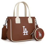 MLB Los Angeles Dodgers Team Tote/Crossbody with Baseball Coin Pouch
