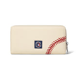 MLB Los Angeles Dodgers Zip Wallet Baseball Stitch Detail