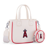 Los Angeles Angels Team Tote/Crossbody with Baseball Coin Pouch