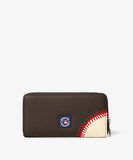 MLB San Diego Padres Baseball Stitch Detail Zip Wallet