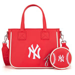 MLB New York Yankees Team Tote/Crossbody with Baseball Coin Pouch