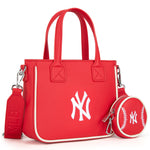 MLB New York Yankees Team Tote/Crossbody with Baseball Coin Pouch