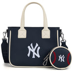 MLB New York Yankees Team Tote/Crossbody with Baseball Coin Pouch