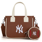 MLB New York Yankees Team Tote/Crossbody with Baseball Coin Pouch