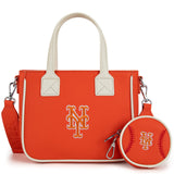 MLB New York Mets Team Tote/Crossbody with Baseball Coin Pouch