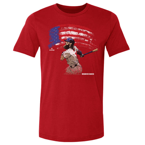 Brandon Marsh Philadelphia American Flag Swing WHT