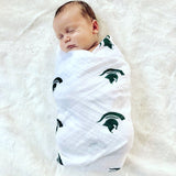 Michigan State University Spartans Muslin Swaddle Blanket – Soft Breathable Baby Blanket | Officially Licensed MSU Gift