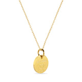 Iowa Map Engraved Charm Necklace - 18K Gold Plate