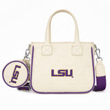 LSU Tigers Embossed Tote Bag with Coin Pouch