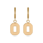 Ohio State Block O Huggie Hoops - Gold Finish