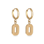 Ohio State Block O Huggie Hoops - Gold Finish