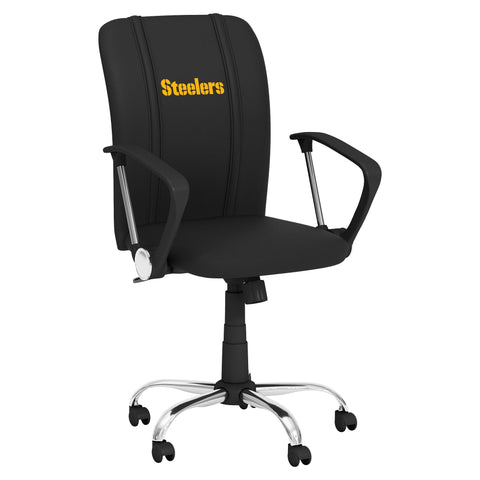 Curve Task Chair with  Pittsburgh Steelers Secondary Logo