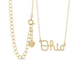 Ohio State Script Ohio 18K Gold Plated Necklace