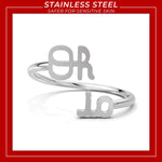 Ohio State Script Oh-io Adjustable Ring