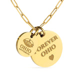 Ohio U Paperclip Chain Charm Necklace