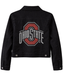 Ohio State Red Block O Black Denim Jacket