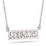Oklahoma SOONERS Script Bar Necklace