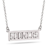 Oklahoma SOONERS Script Bar Necklace