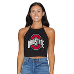 Ohio State OSU Buckeyes Black Halter Top