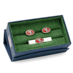 San Francisco 49er's Cufflinks and Tie Bar Gift Set