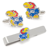 University of Kansas Jayhawks Cufflinks and Tie Bar Gift Set