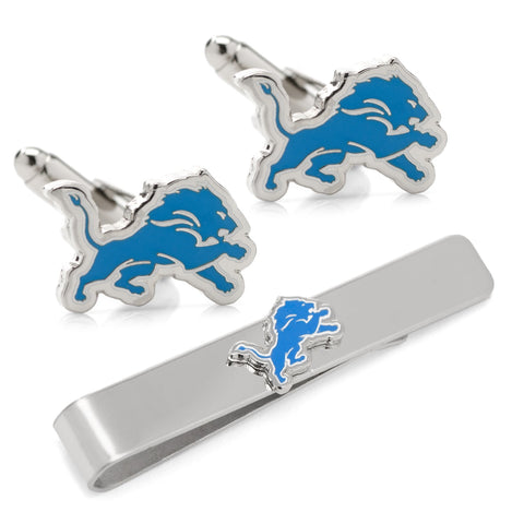 Detroit Lions Cufflinks and Tie Bar Gift Set