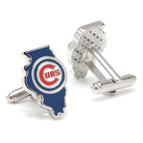 MLB Chicago Cubs State Shaped Cufflinks