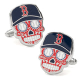 MLB Boston Red Sox Sugar Skull Cufflinks & Lapel Pin Gift Set
